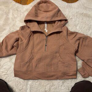 Lululemon Like New Scuba Oversized Half-Zip Hoodie XS/S Pink Clay